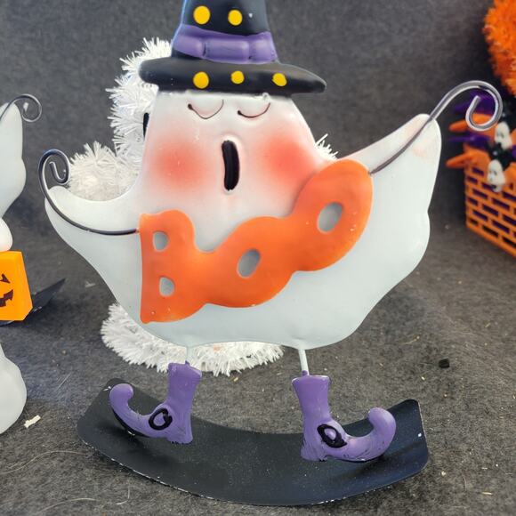 Halloween ghosts Lot 2 Tinsel 2 Metal 1 Plastic Party Decor - Picture 4 of 5